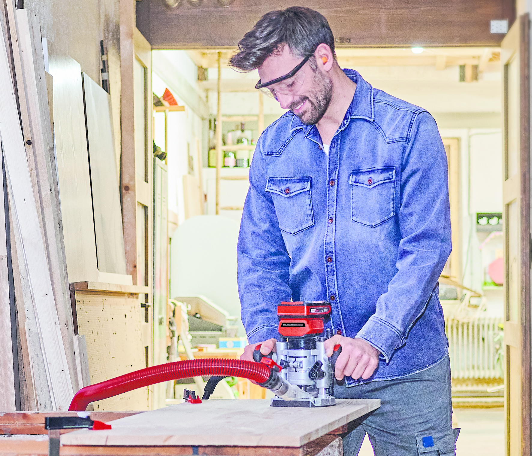 Einhell Accu Kantenfrees&Bovenfrees TP-RO 18 Set Li BL Solo - Detailed view of the product