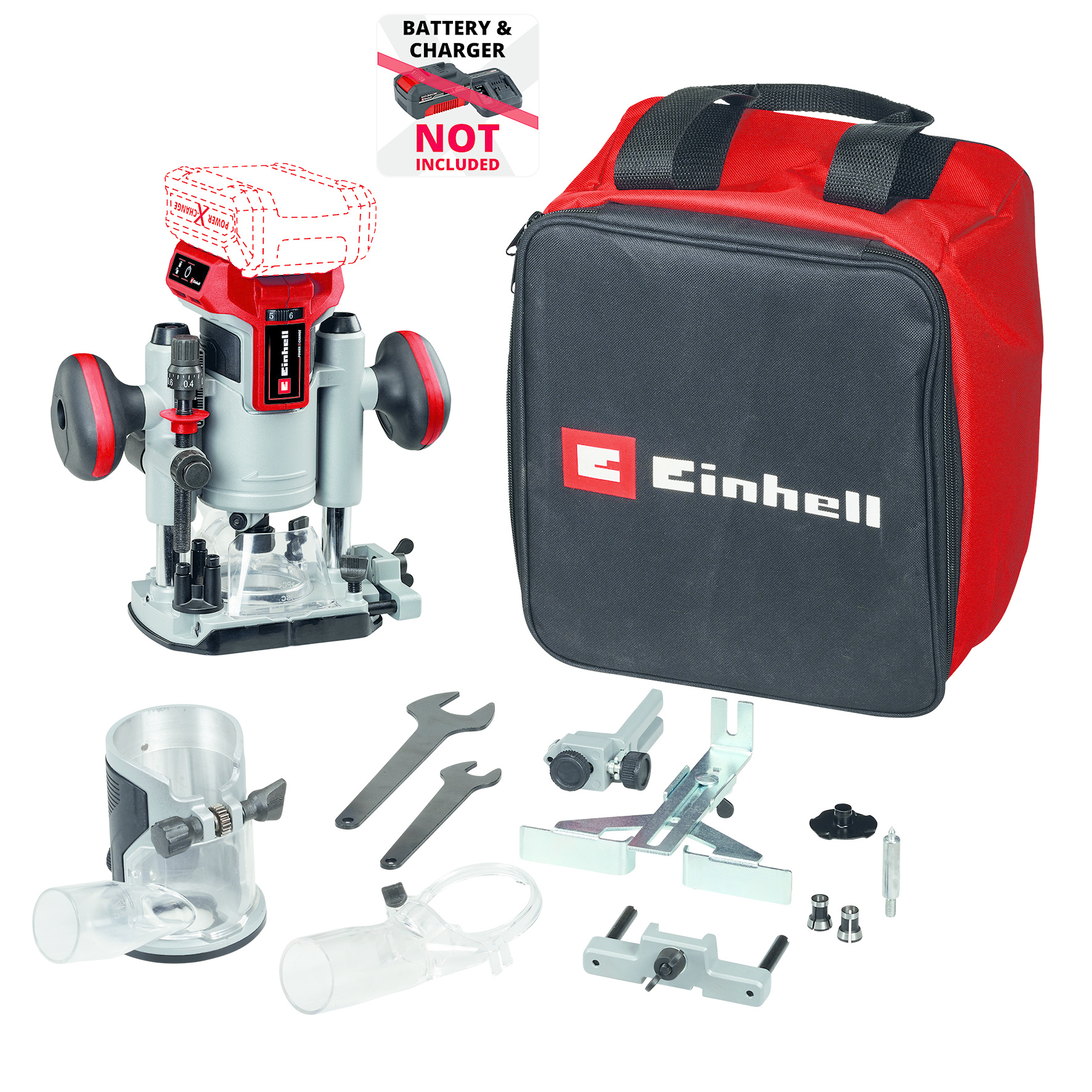 Einhell Accu Kantenfrees&Bovenfrees TP-RO 18 Set Li BL Solo - Detailed view of the product