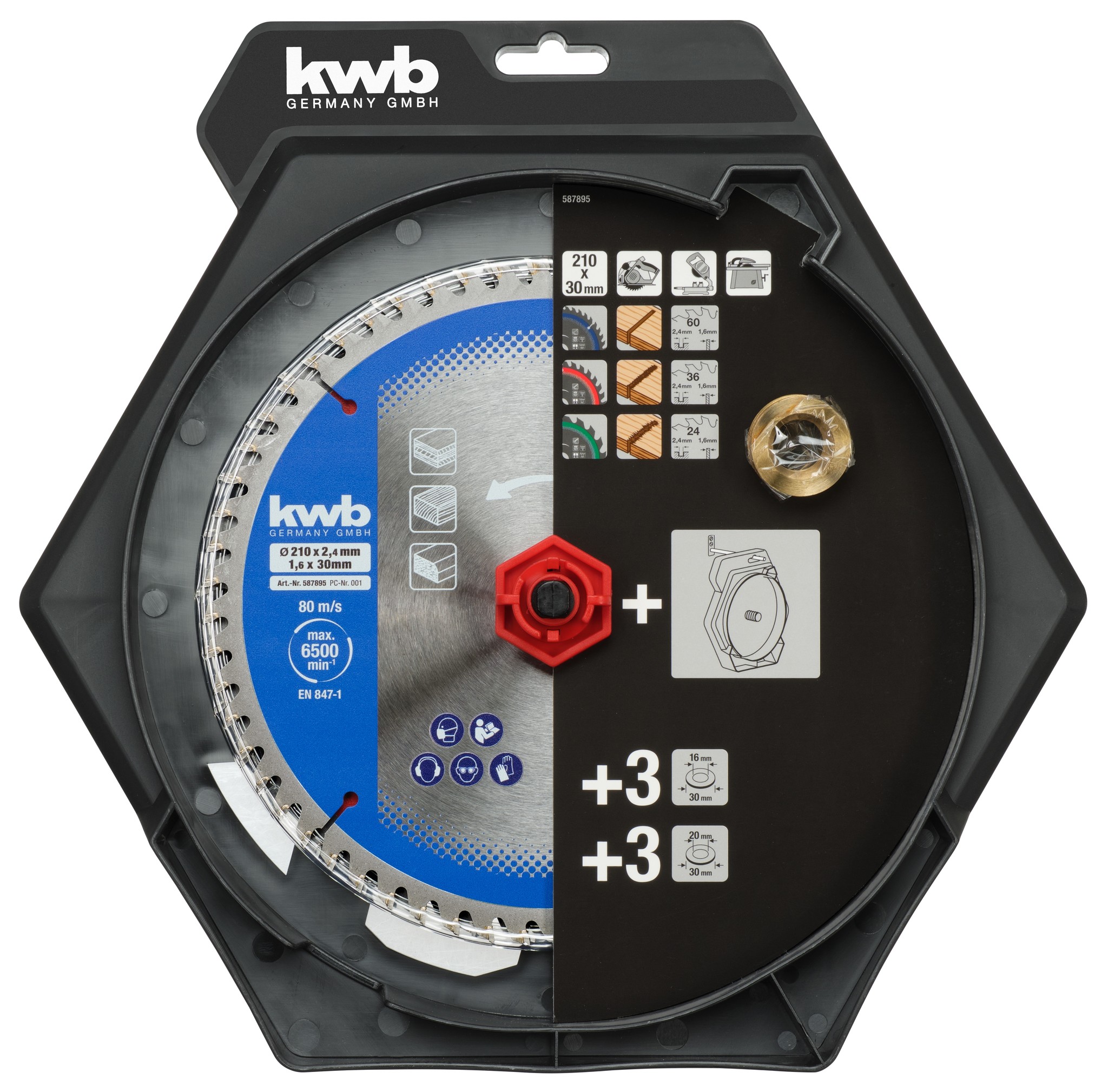 KWB ZaagbladSet 210 x 30 mm 24/36/60 Tands thumbnail 5