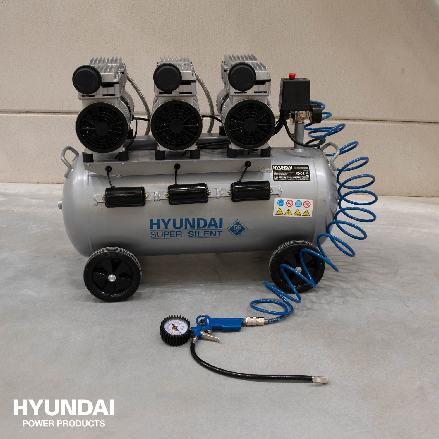 Hyundai Geluidsarme Compressor 70 Liter - Detailed view of the product