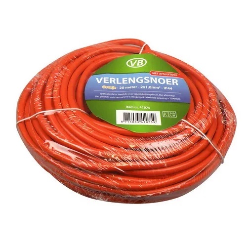 Verlengsnoer 20m1 oranje tuinkabel IP44 + kinderbeveiliging - Detailed view of the product