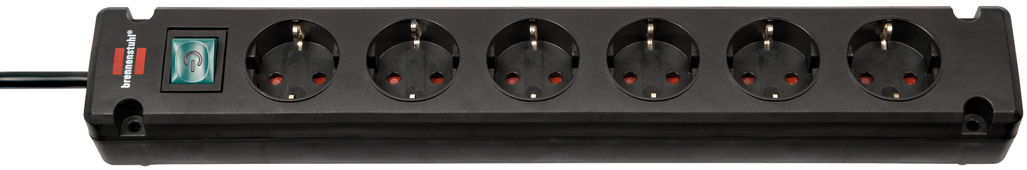 Brennenstuhl Bremounta Stekkerdoos, 6-Voudig, 3M Kabel, Zwart