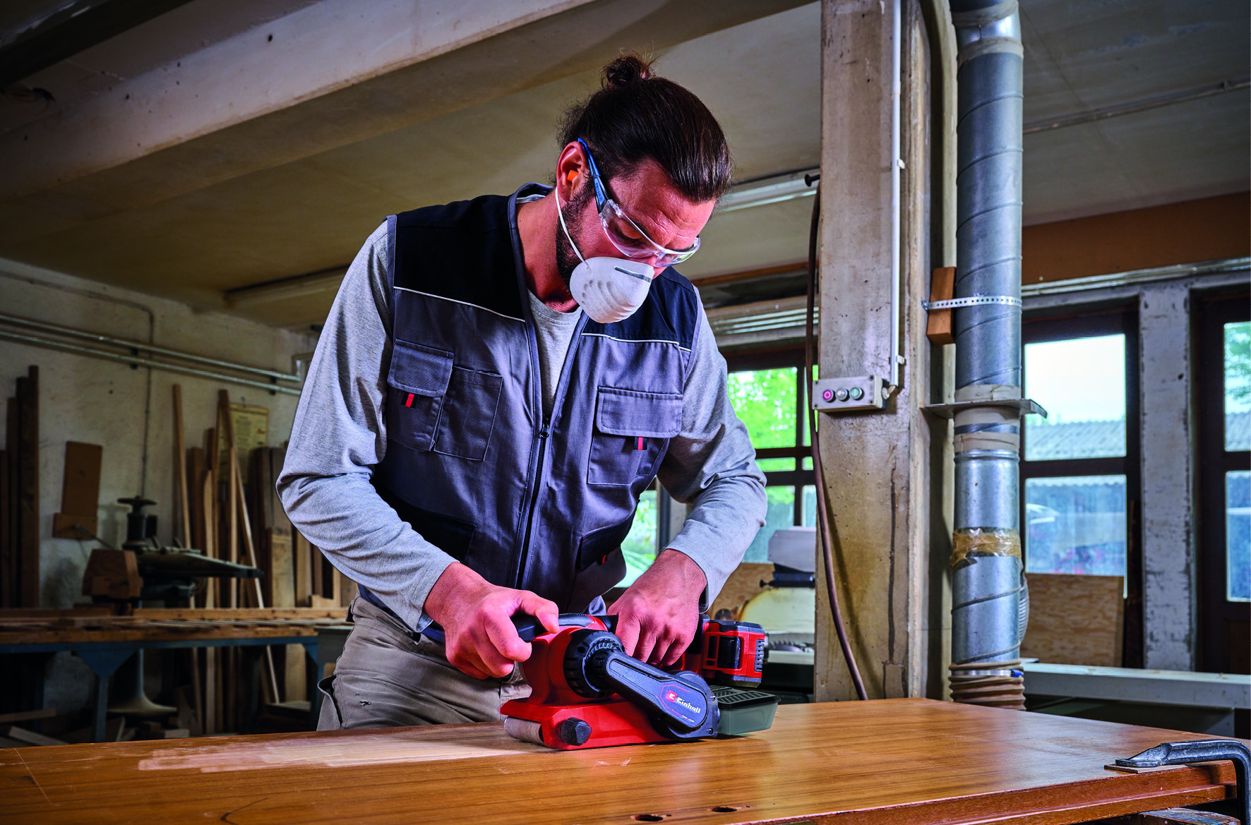 Einhell TP-BS 18/457 Li BL Solo - Accu Bandschuurmachine - Power X Change - Detailed view of the product