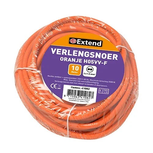 Verlengsnoer 10m1 oranje tuinkabel IP44 - Voor Elektrische tuinmachines - Detailed view of the product