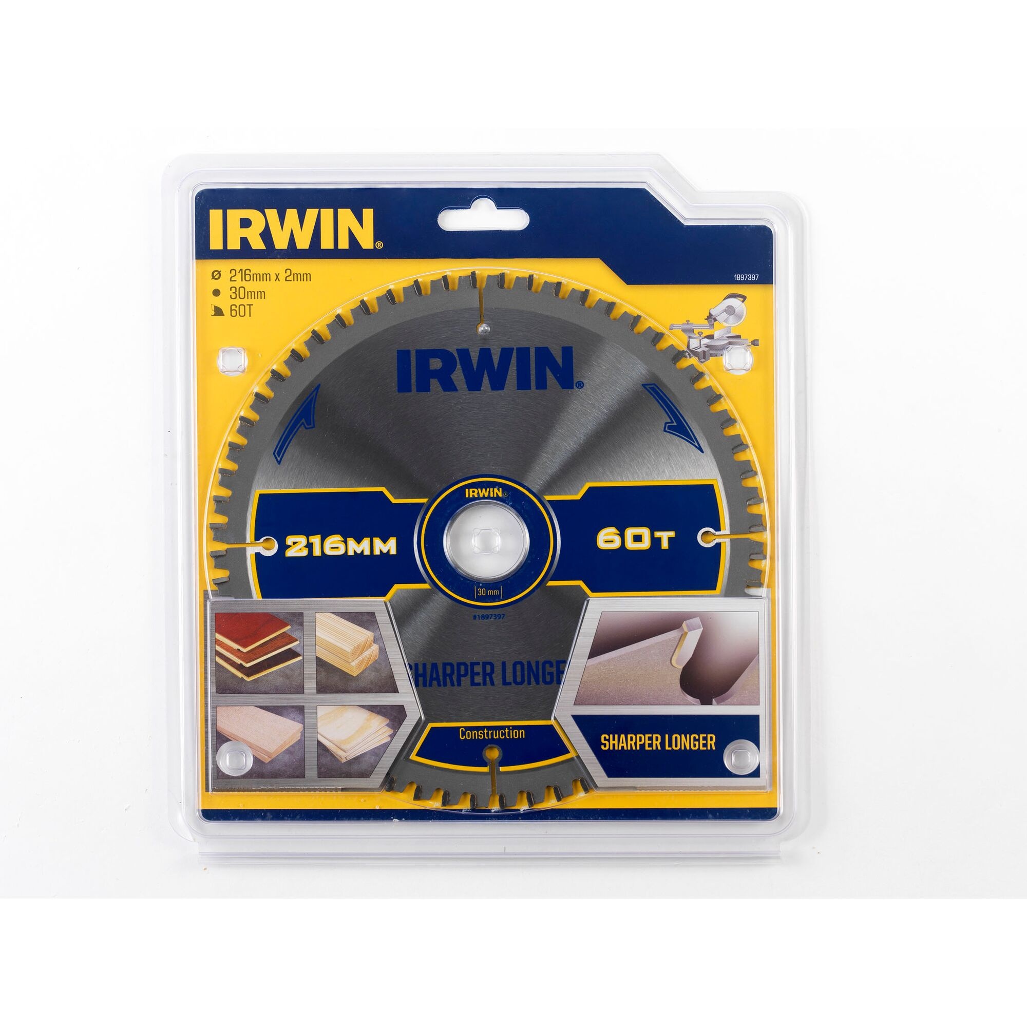 IRWIN Cirkelzaagblad T.C.T 216mm/60T- asgat 30mm - Detailed view of the product