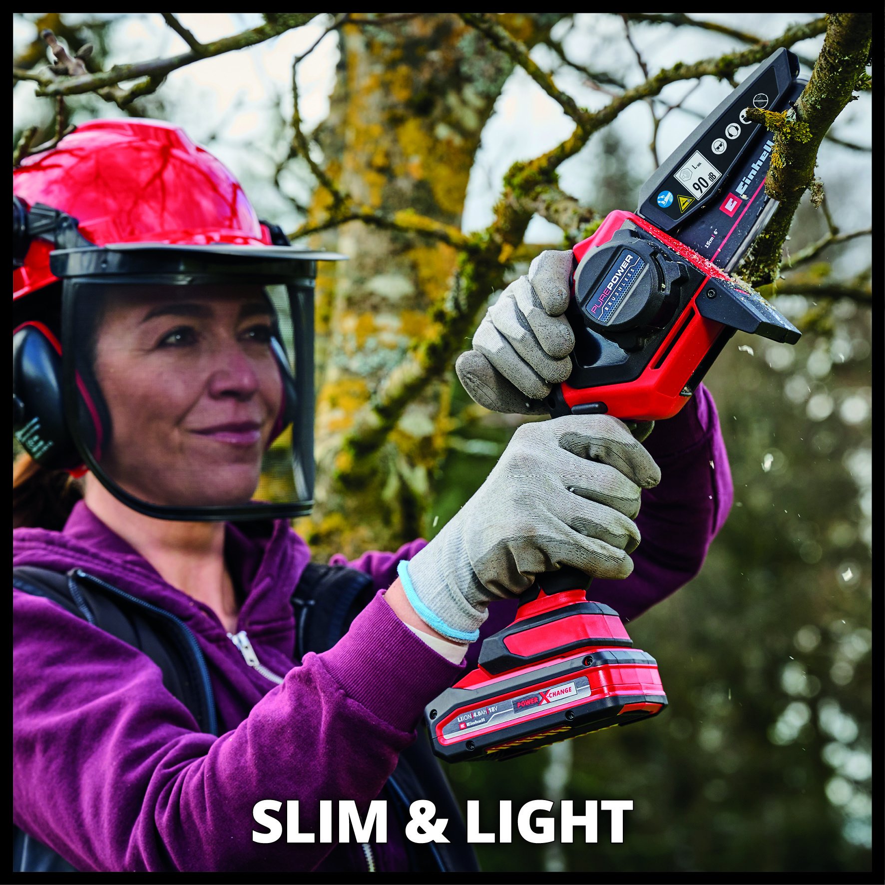 Einhell GE-PS 18/15 Li BL Solo - Accu Mini Kettingzaag - Detailed view of the product