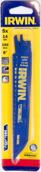 IRWIN Reciprozaagblad 150mm 14TPI, Metaalzagen thumbnail 5