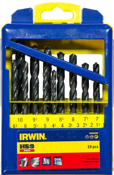 IRWIN HSS PRO, 19PCS Set in metalen koffer: 1,0 - 10,0 mm - Detailed view of the product