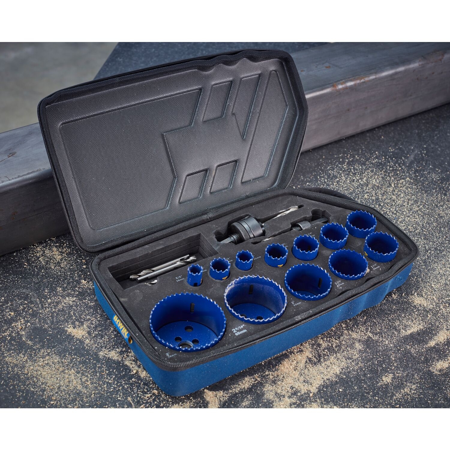 IRWIN Gatzaagkit 1200G: 16, 19, 22, 25, 29, 32, 35, 38, 44, 51, 64 en 76mm