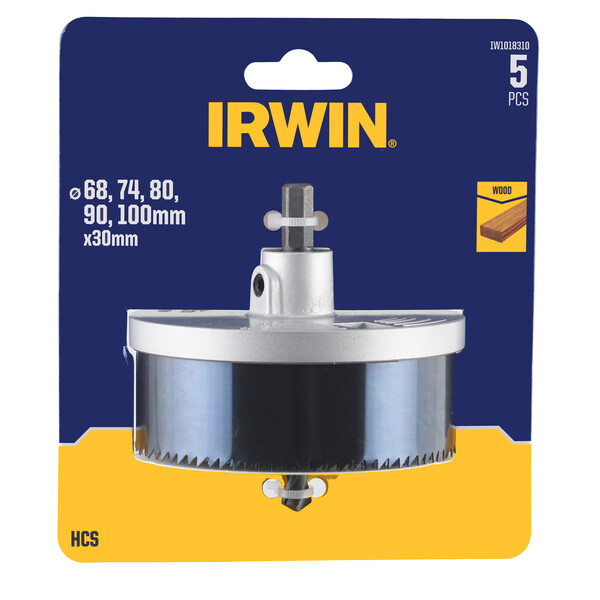 IRWIN Set gatenzagen 5PCS voor hout 68,74,80,90,100mm. thumbnail 3