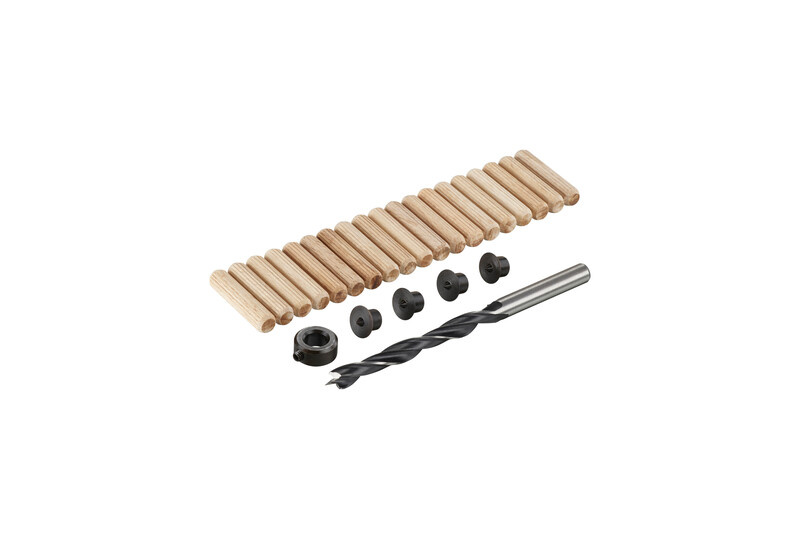 DeuvelSet 26PCS, 20 deuvels 8mm, houtboor 8mm, 4 centreerpunten, 1 dieptestop - Detailed view of the product