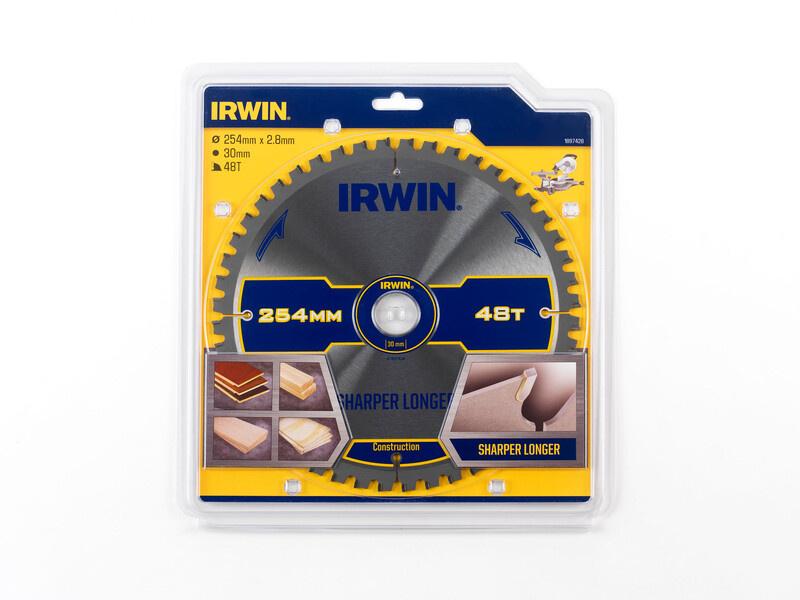 IRWIN Cirkelzaagblad T.C.T 254mm/48T- asgat 30mm - Detailed view of the product