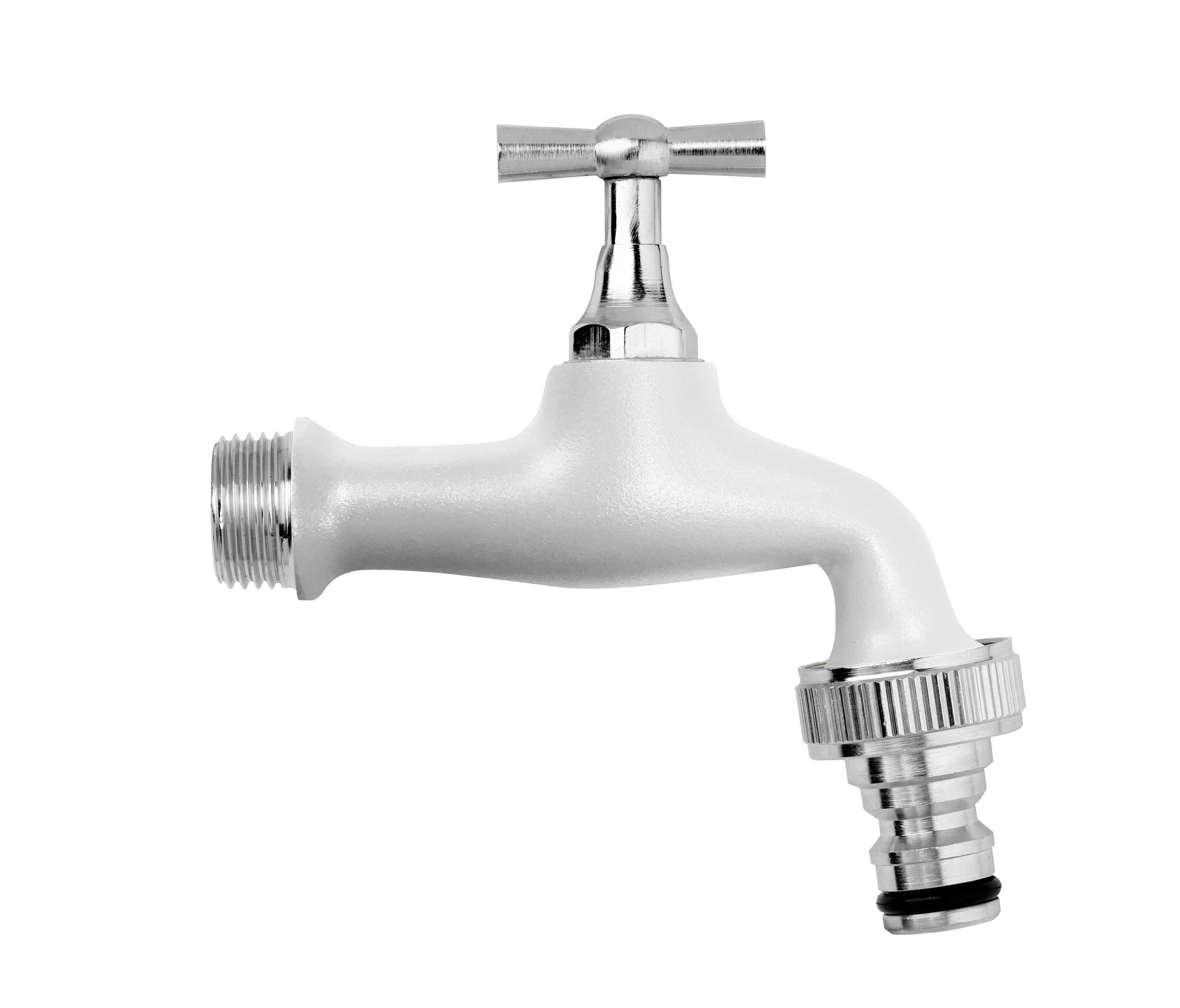 Aquajet Tuinkraan Verchroomd  1/2"- Wit