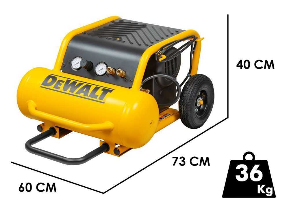 DeWALT Compressor DPC17PC + 10m Slang - Olievrij - Detailed view of the product