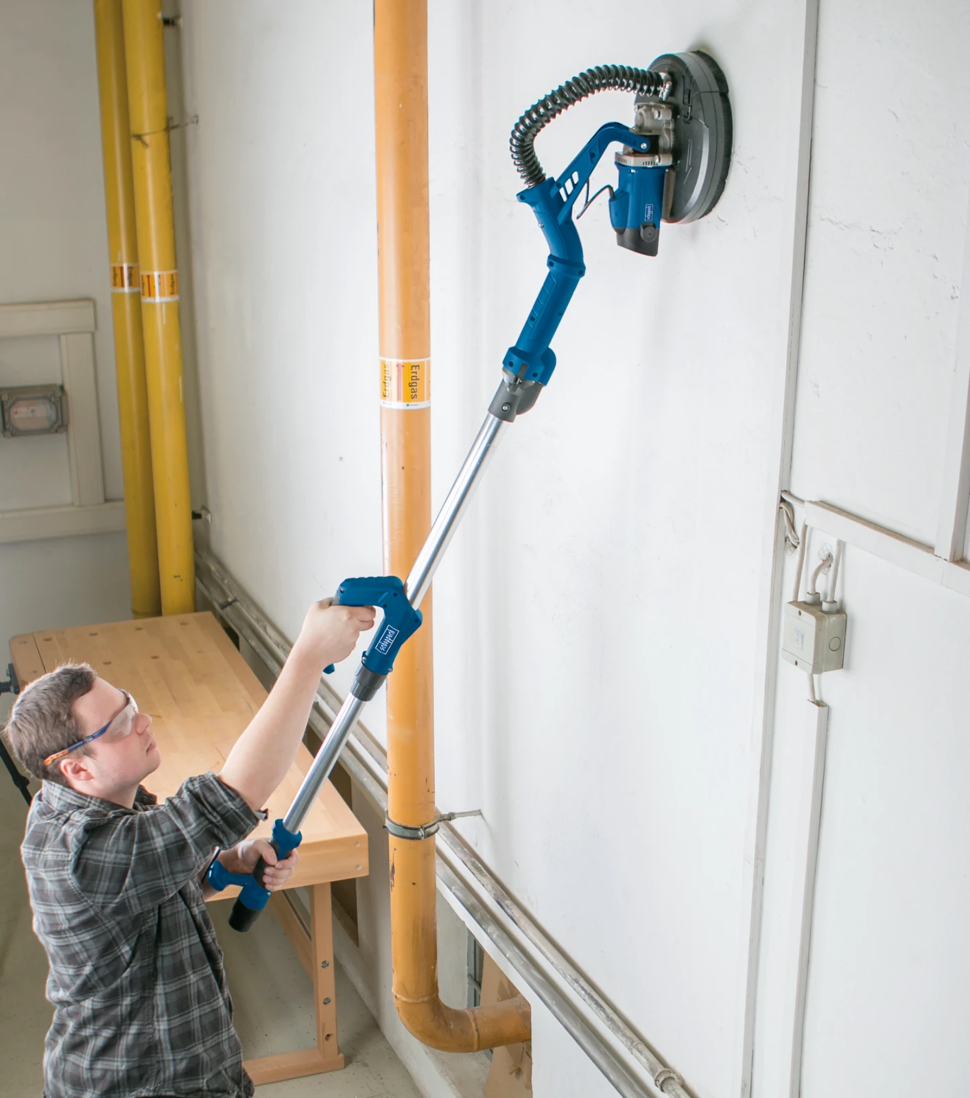 Scheppach DS920 Telescopische Wand- en plafondschuurmachine - Detailed view of the product