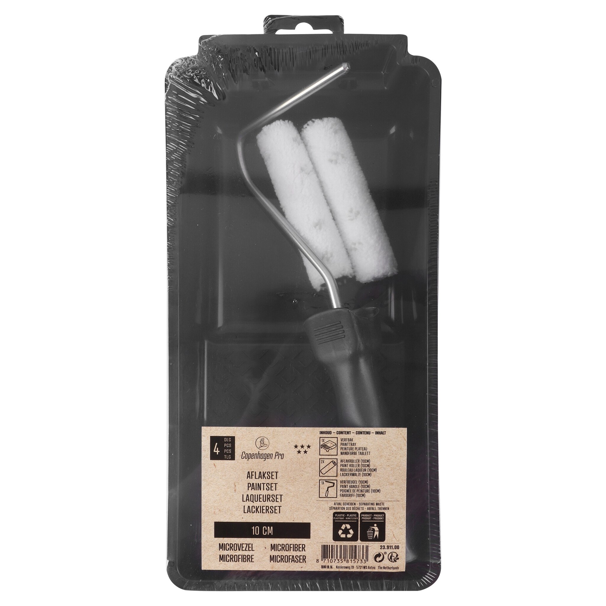 Copenhagen Pro aflakset 4-delig - microvezel - 10 cm - 5 mm vacht - Detailed view of the product