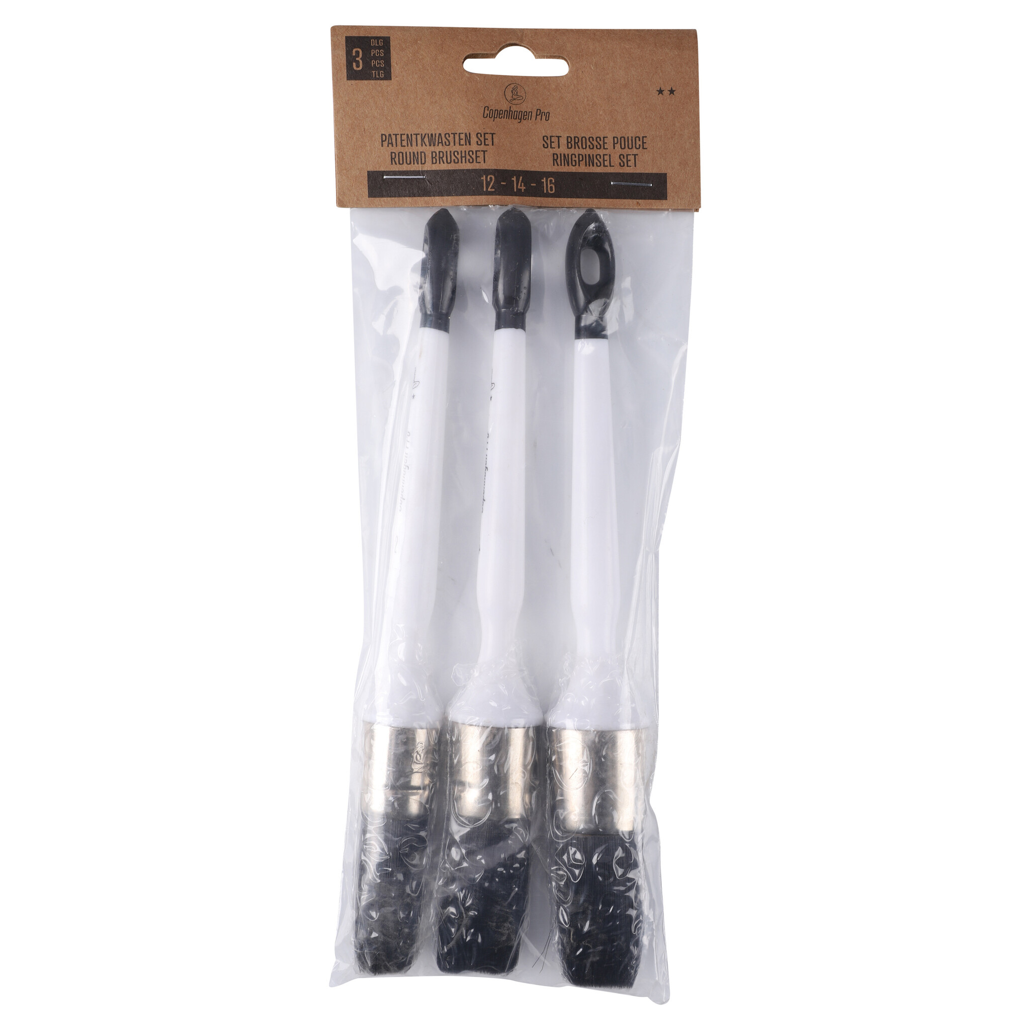 Copenhagen Pro kwastenset 3-delig - universeel - 12 - 14 - 16 - Detailed view of the product