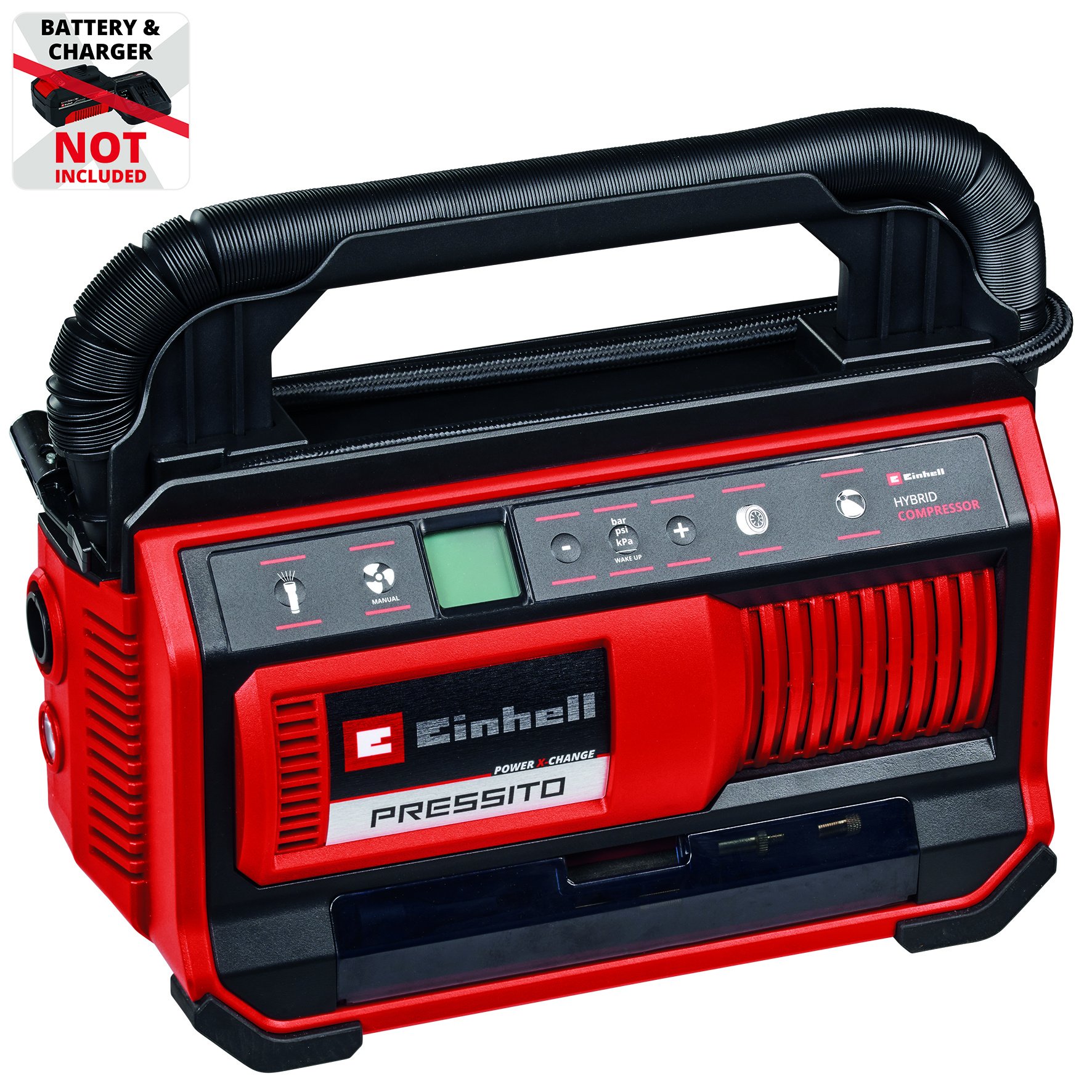 Einhell PRESSITO 18/25 Hybride Solo - 6in1 Accu Compressor - Power X-Change - Detailed view of the product