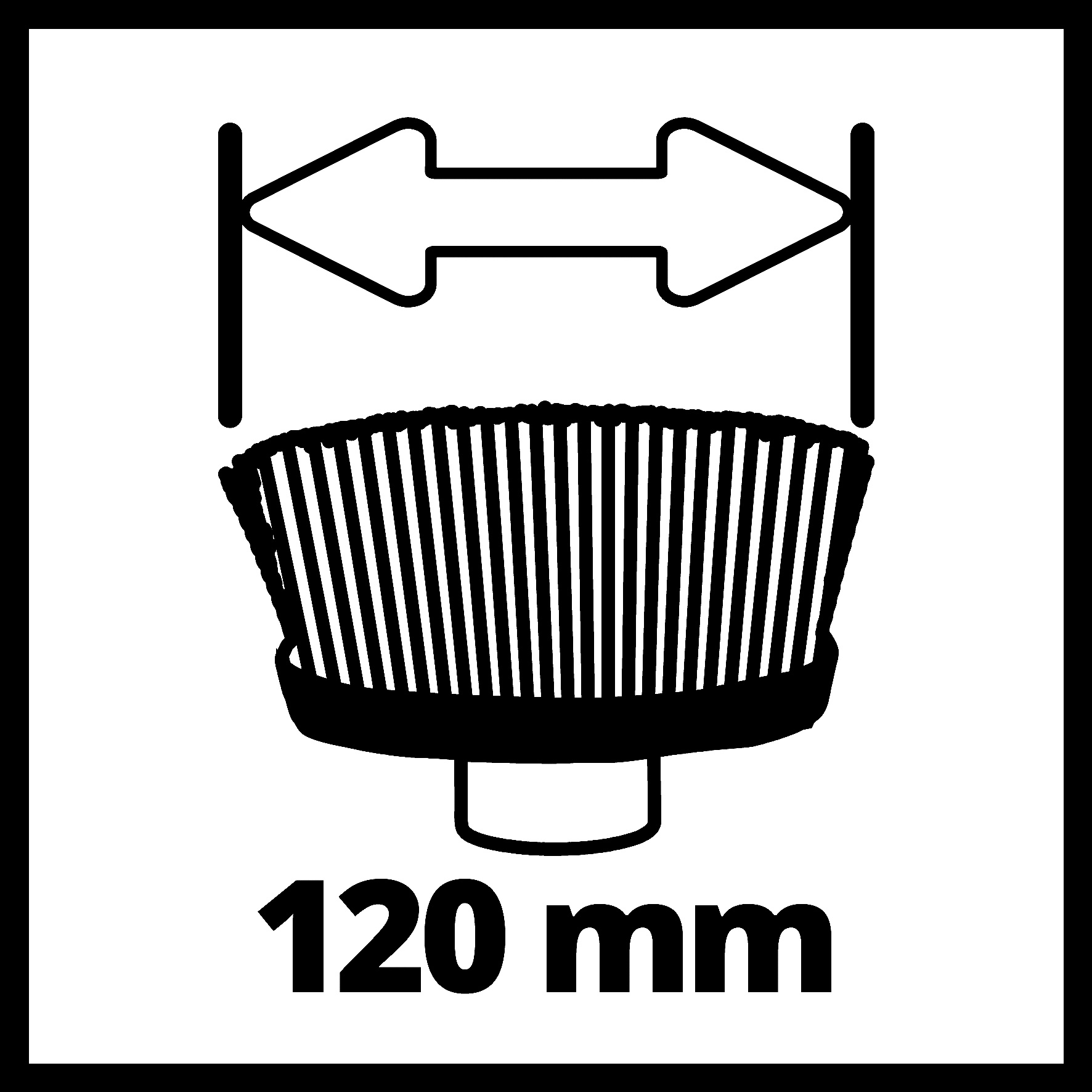 Einhell SOFT Borstel 120/50 - 1 stuk - 120 mm - Dikte: 50 mm - Geschikt voor Picobella 18/90 Li Solo - Detailed view of the product