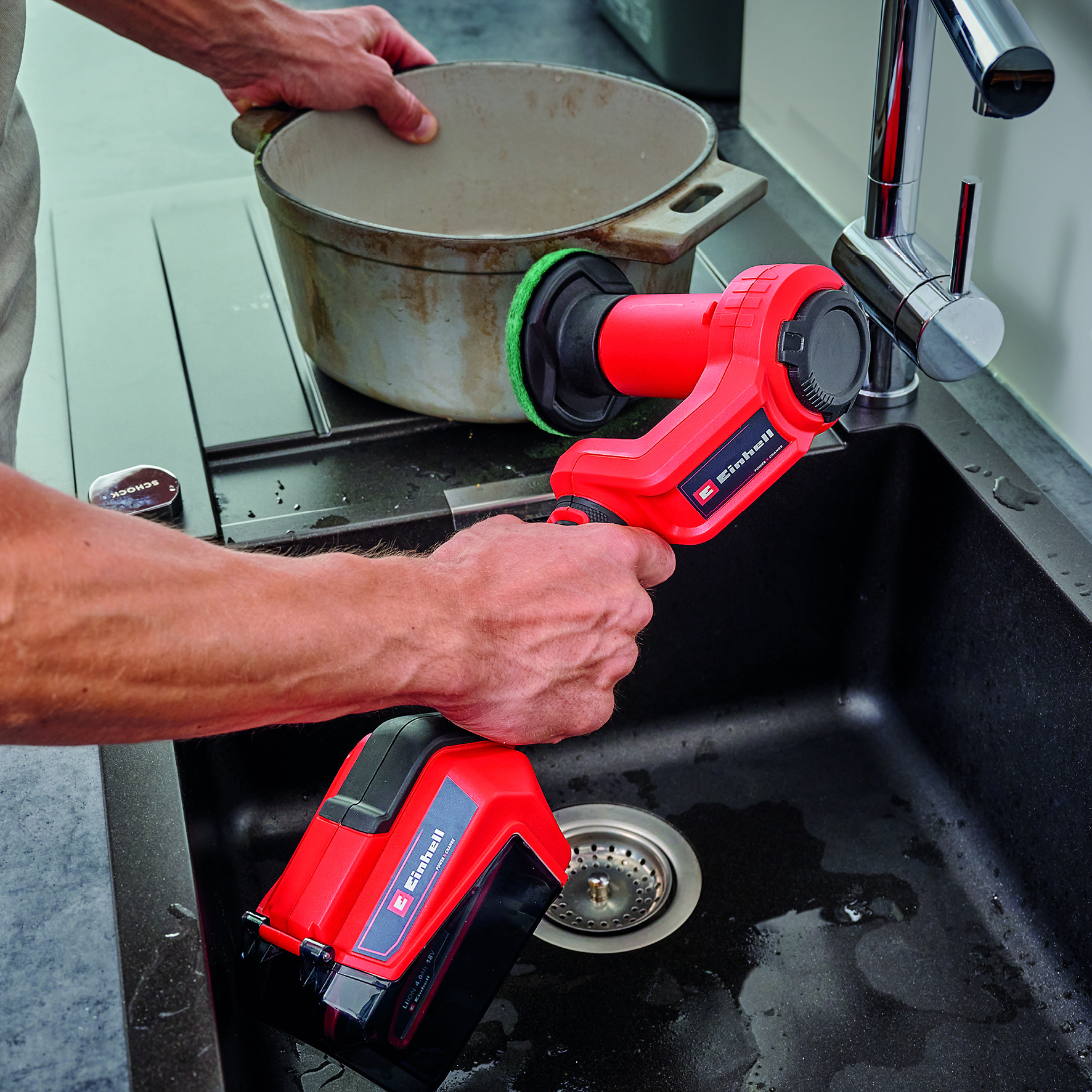 Einhell Reinigingspadsset - 6-delig -Ø 100 mm - Dikte: 10 mm - Geschikt voor Picobella 18/90 Li Solo - Detailed view of the product