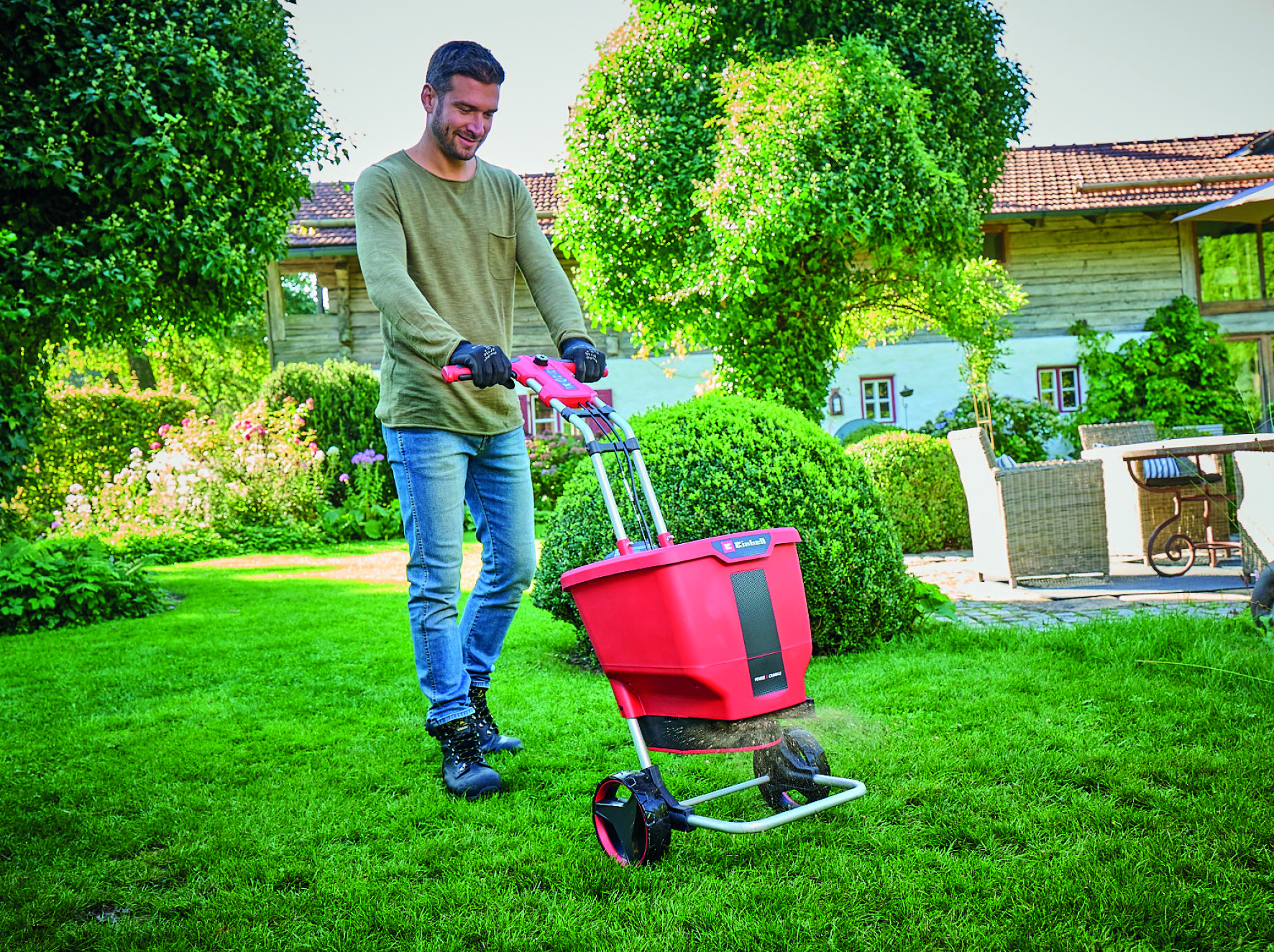 Einhell GE-SR 18/22 Li Solo - Accu Strooiwagen - Power X-Change - Detailed view of the product