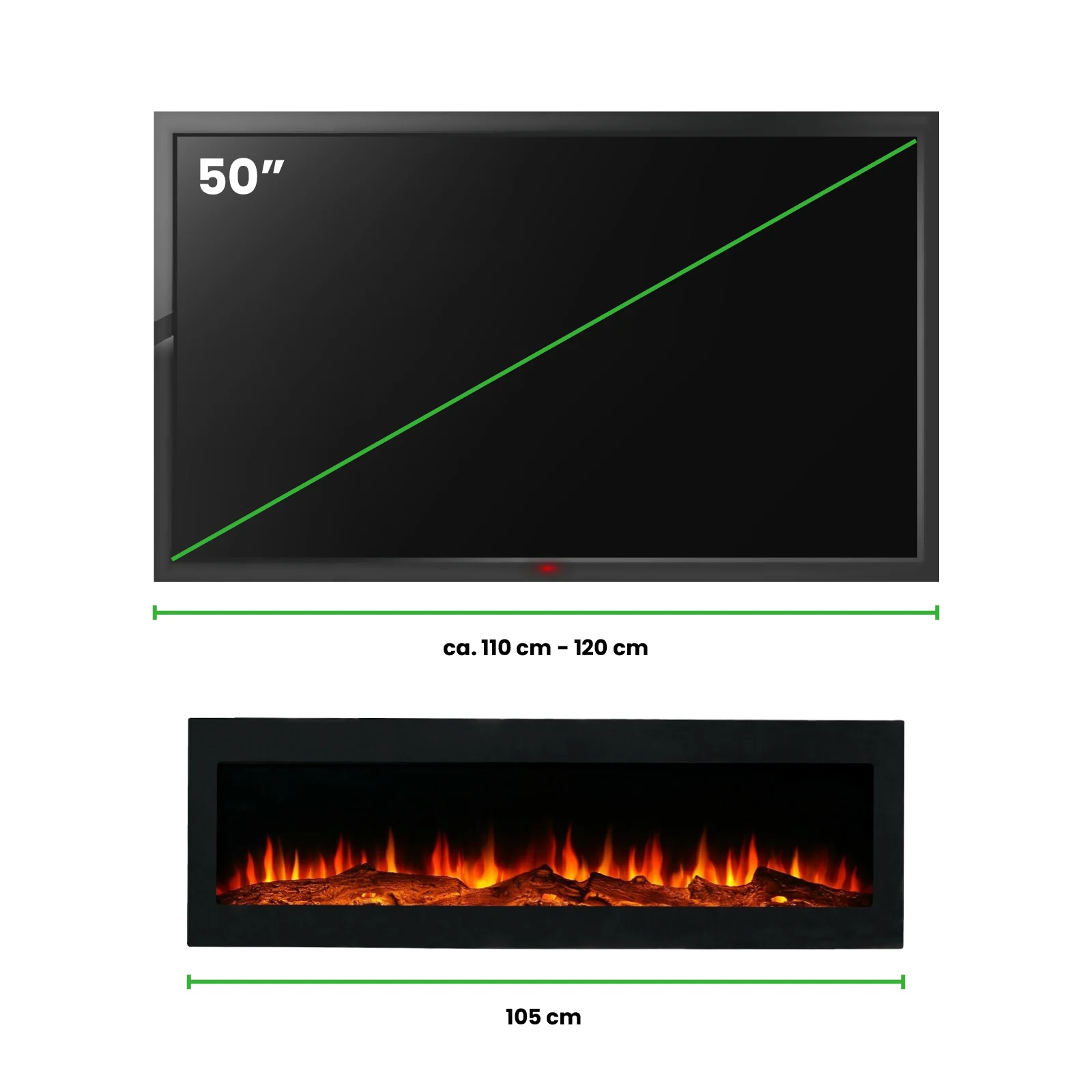 LumberQ In- opbouwsfeerhaard Nova 105 x 35 x 12,5 cm thumbnail 6