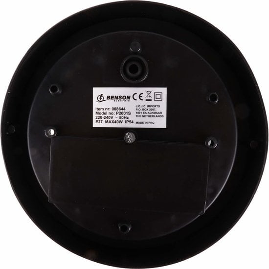 Bulleye lamp rond zwart - Detailed view of the product