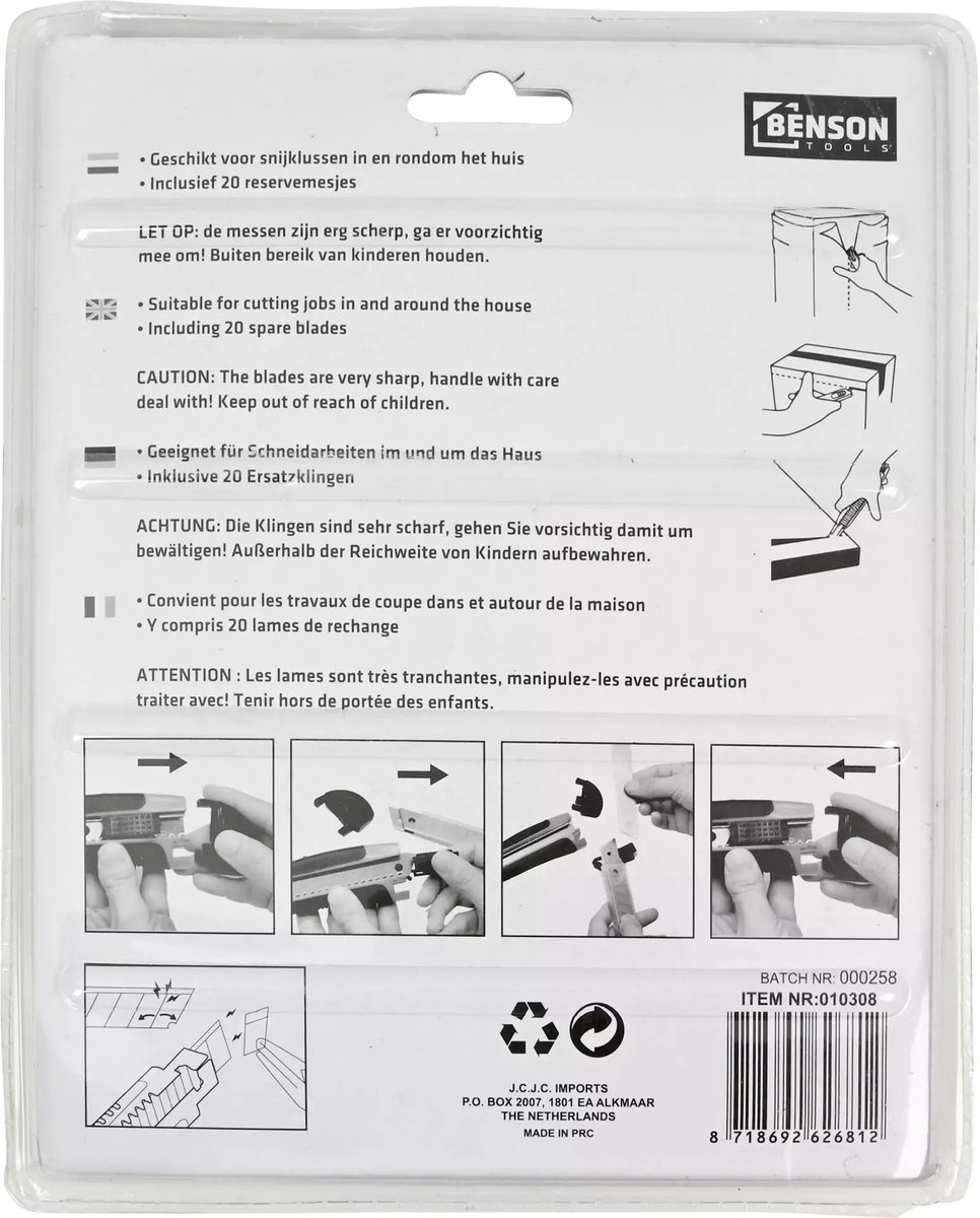 Afbreekmessen set 9 mm en 18 mm + 20 reservemessen - Detailed view of the product