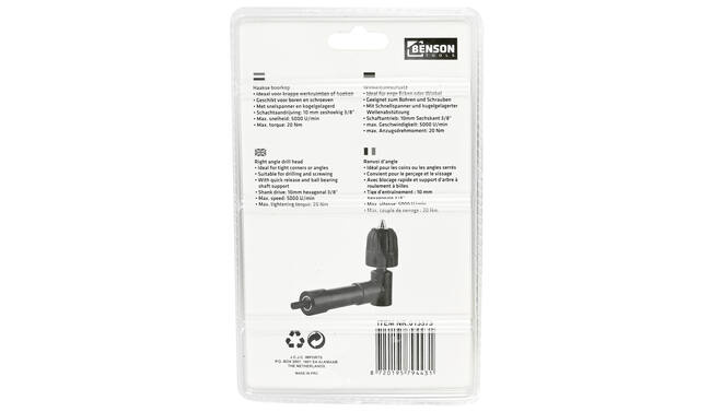 Benson Boorkop haaks 3/8" - Detailed view of the product