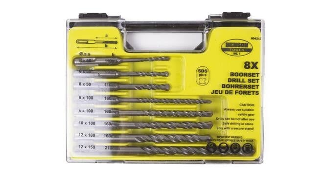 Benson Boorset 8 dlg SDS+ koffer - Detailed view of the product