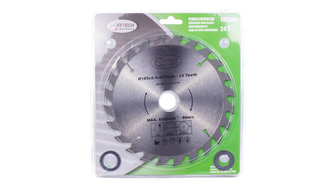 Hofftech Cirkelzaagblad 185 x 30 - 24 tands - Detailed view of the product