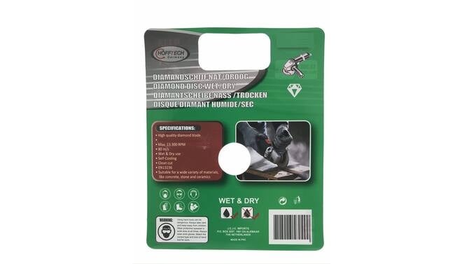 Diamantschijfø180 mm nat/droog - Detailed view of the product