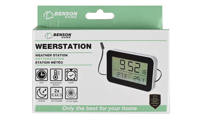 Benson Weerstation in-en outdoor digitaal - Detailed view of the product