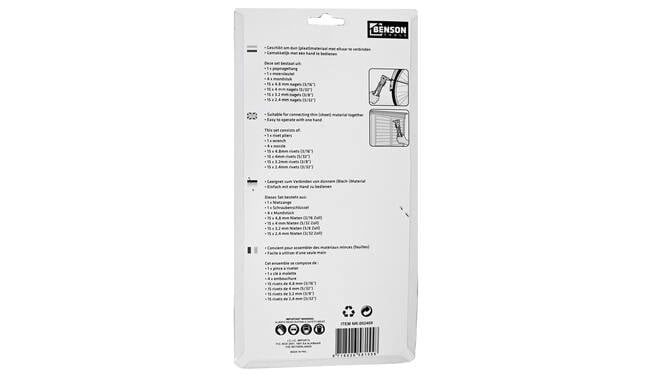 Popnageltang met nagels - Detailed view of the product