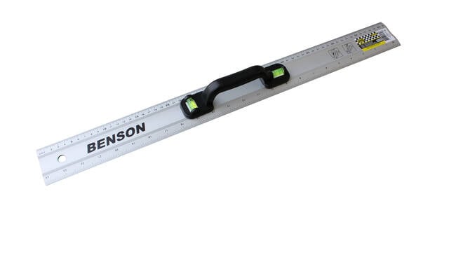 Liniaal 60 cm alu + waterpas met grip - Detailed view of the product