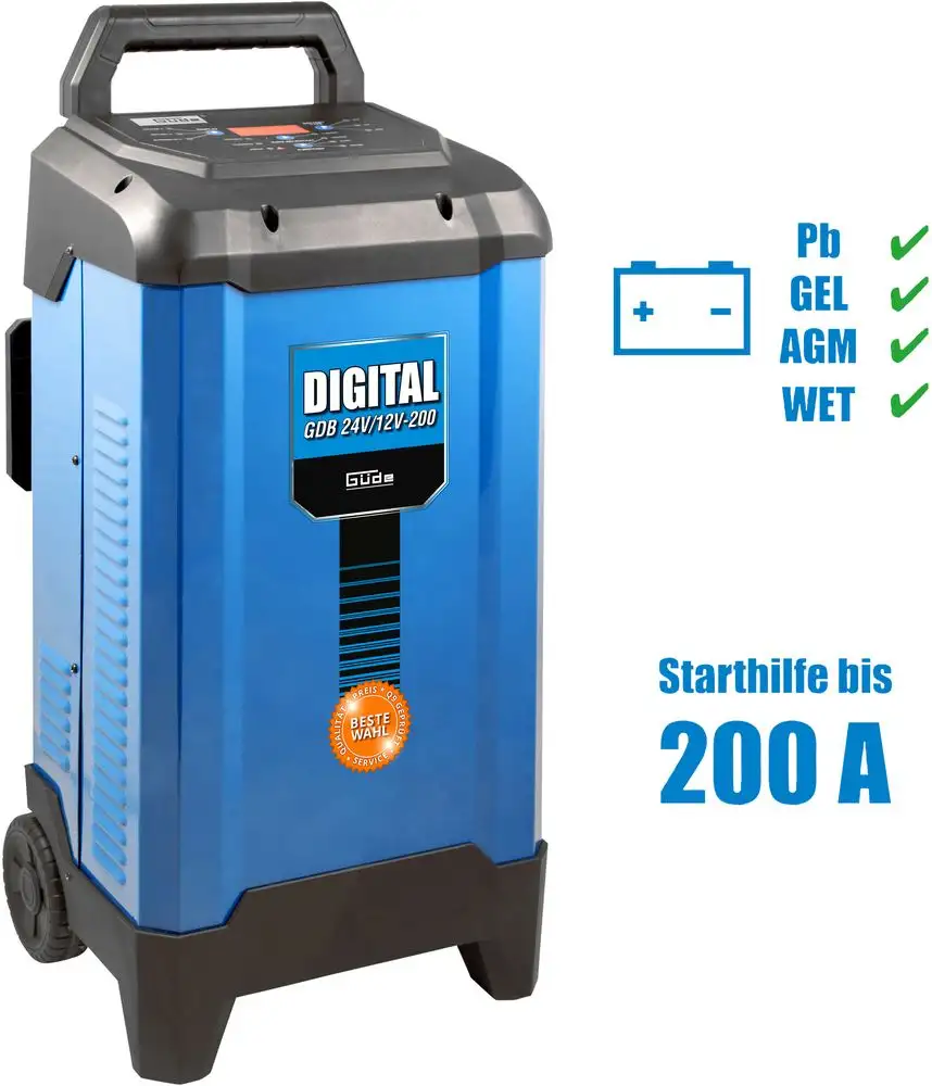 Güde Digital GDB 24V/12V-200 acculader - Geschikt voor laden tot 450Amp