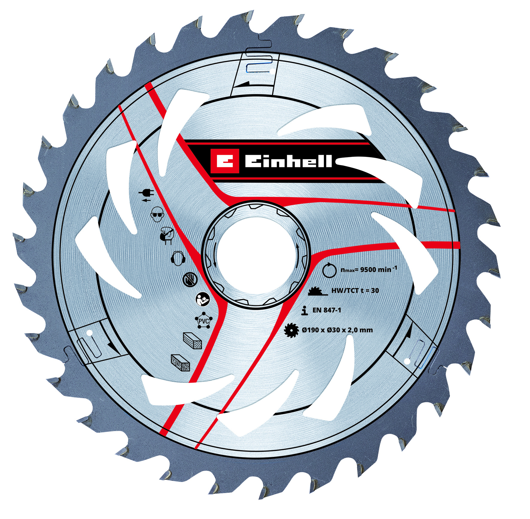 Einhell HM TCT Zaagblad - 1 stuk -Ø190x30x1,3 mm / 30 T