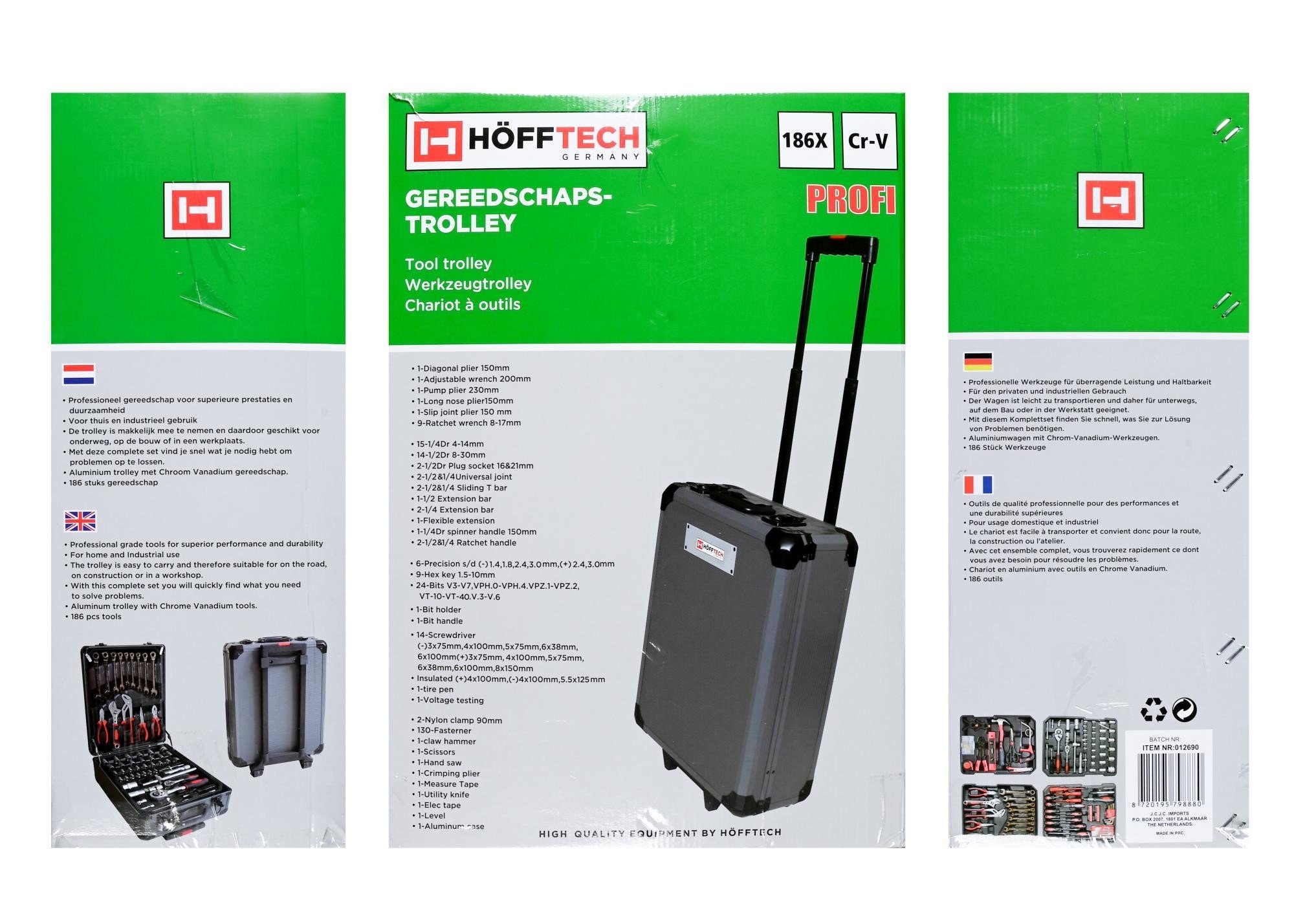 Benson Gereedschapskoffer-trolley 186 dlg - Detailed view of the product
