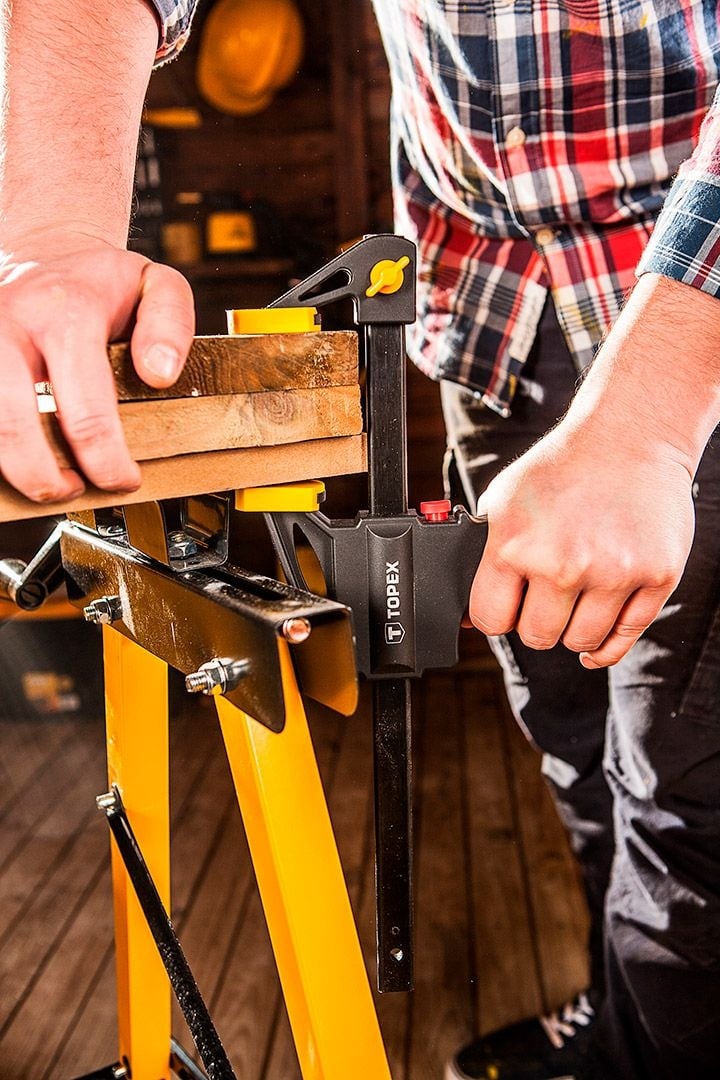 TOPEX Eenhandlijmklem 600x60mm, snelklem - Detailed view of the product