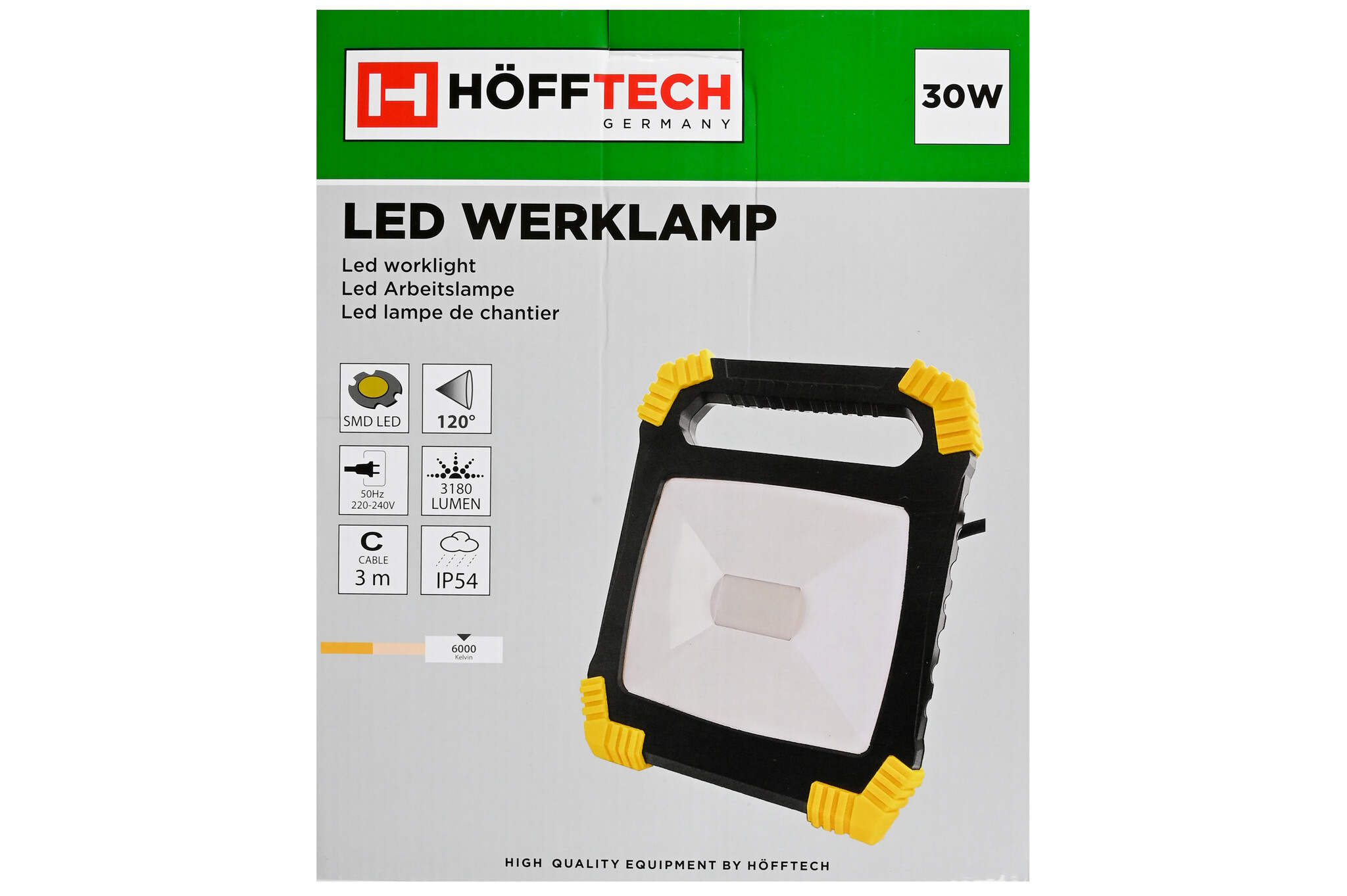 Hofftech LED Werklamp 30W 3180 lm 6000 K - Detailed view of the product