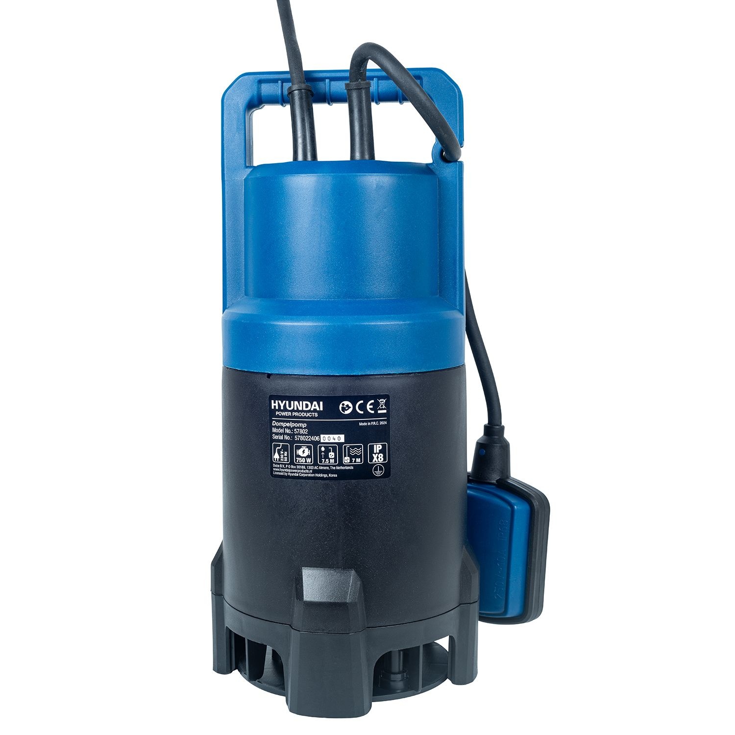 Hyundai Vuilwater Dompelpomp 750W - 17500 Liter - Detailed view of the product