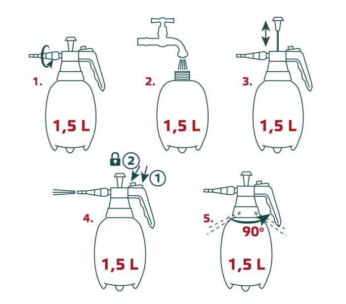 VERTO Tuinspuit 1,5L - Model 15G502 - Detailed view of the product