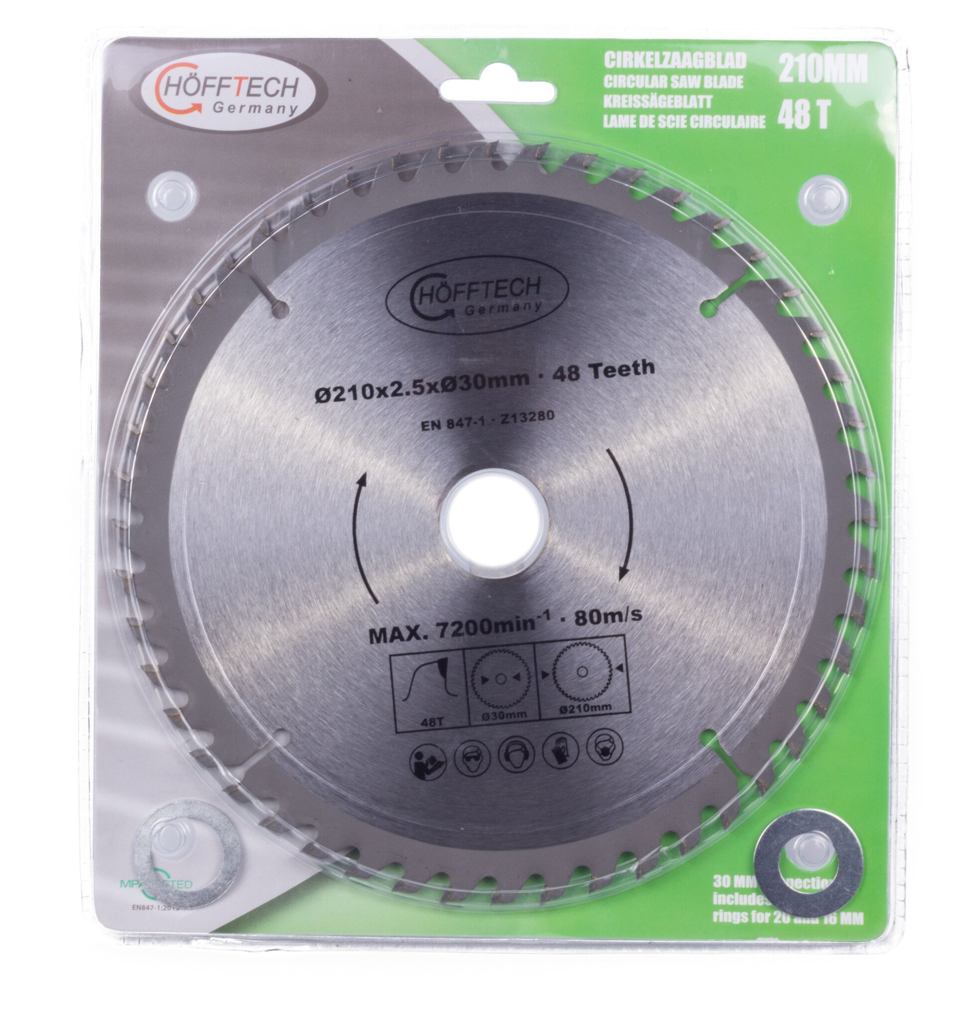 Hofftech Cirkelzaagblad 210 x 48 tands - Detailed view of the product