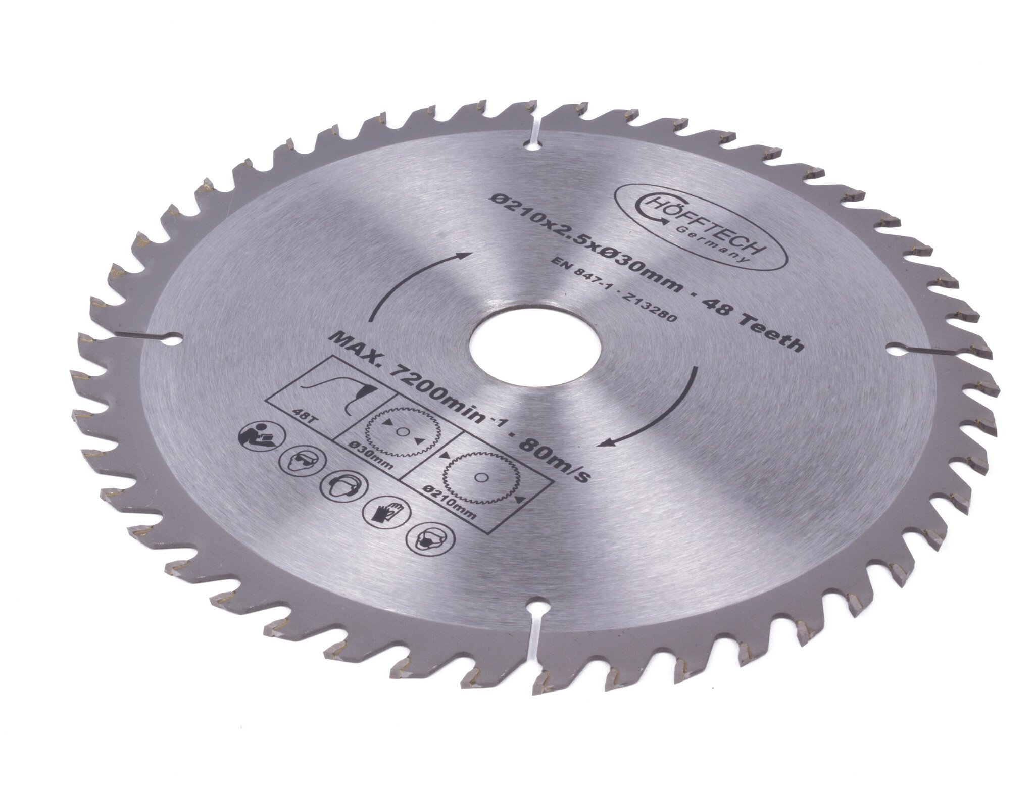 Hofftech Cirkelzaagblad 210 x 48 tands - Detailed view of the product