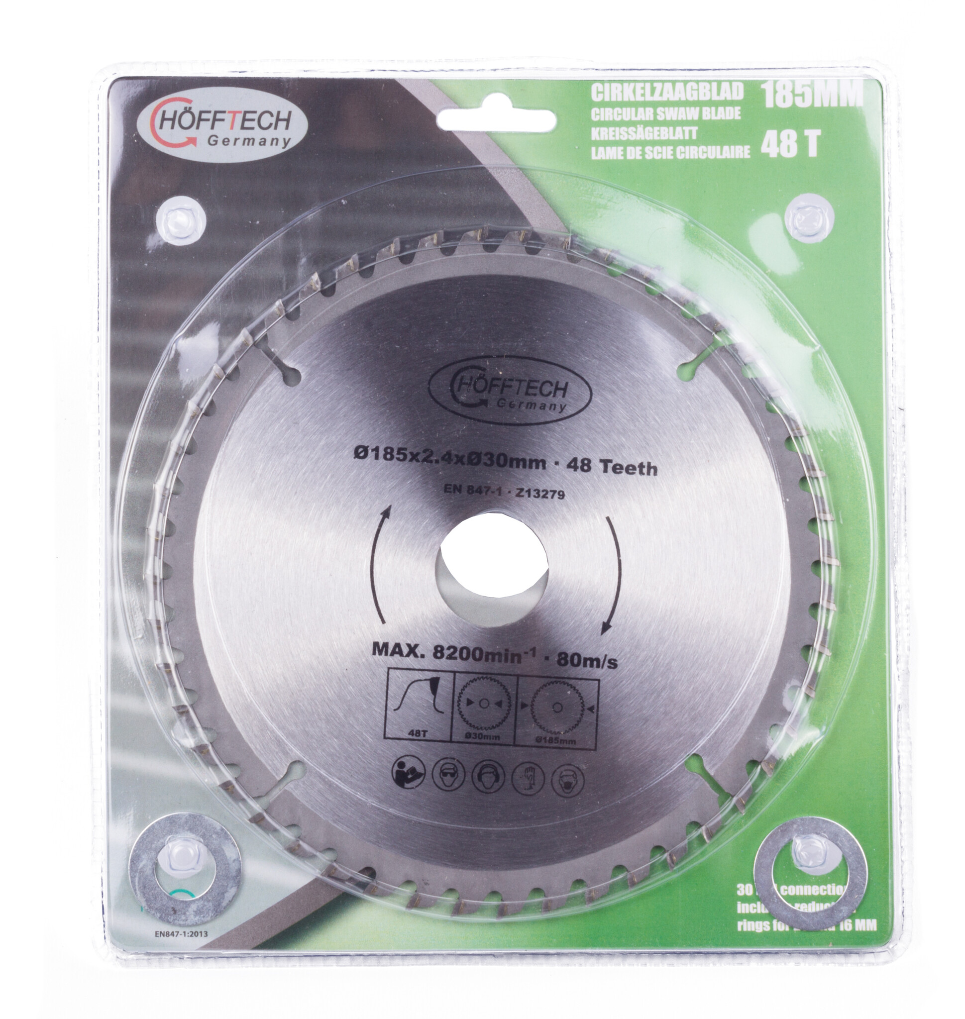 Hofftech Cirkelzaagblad 185 x 30 - 48 tands - Detailed view of the product