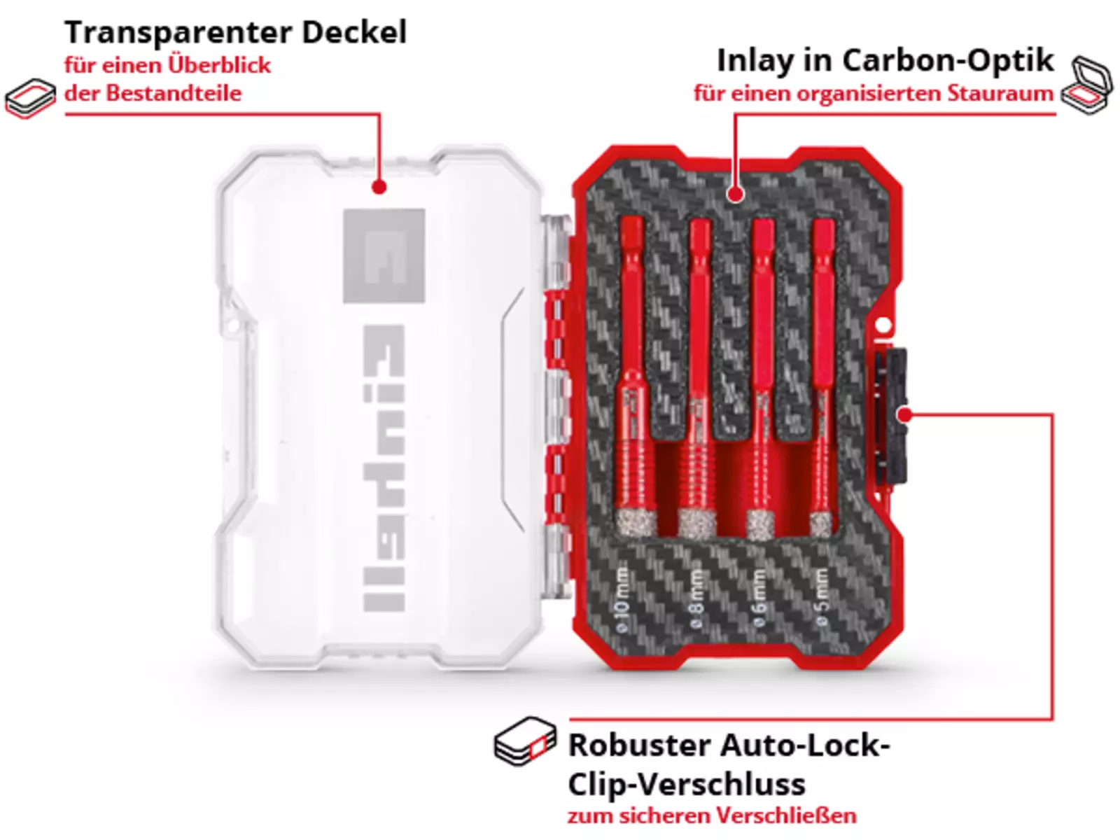 Einhell Diamantborenset - 4-delig - XS-Case - Detailed view of the product