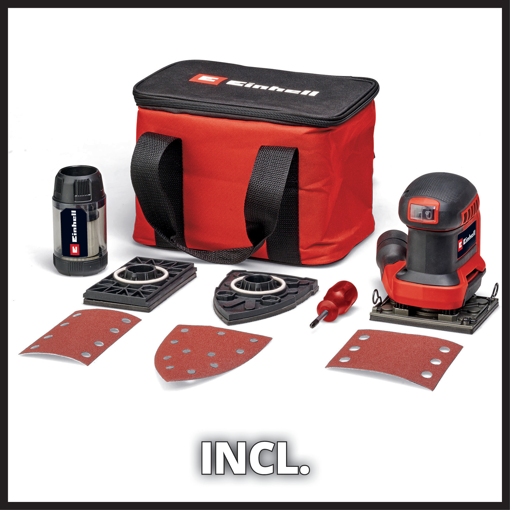 Einhell TE-OS 18/113 3X Li Solo - Accu Multischuurmachine - 101x113 mm - 150x150x100 mm - 130x80 mm - Power X-Change - Detailed view of the product