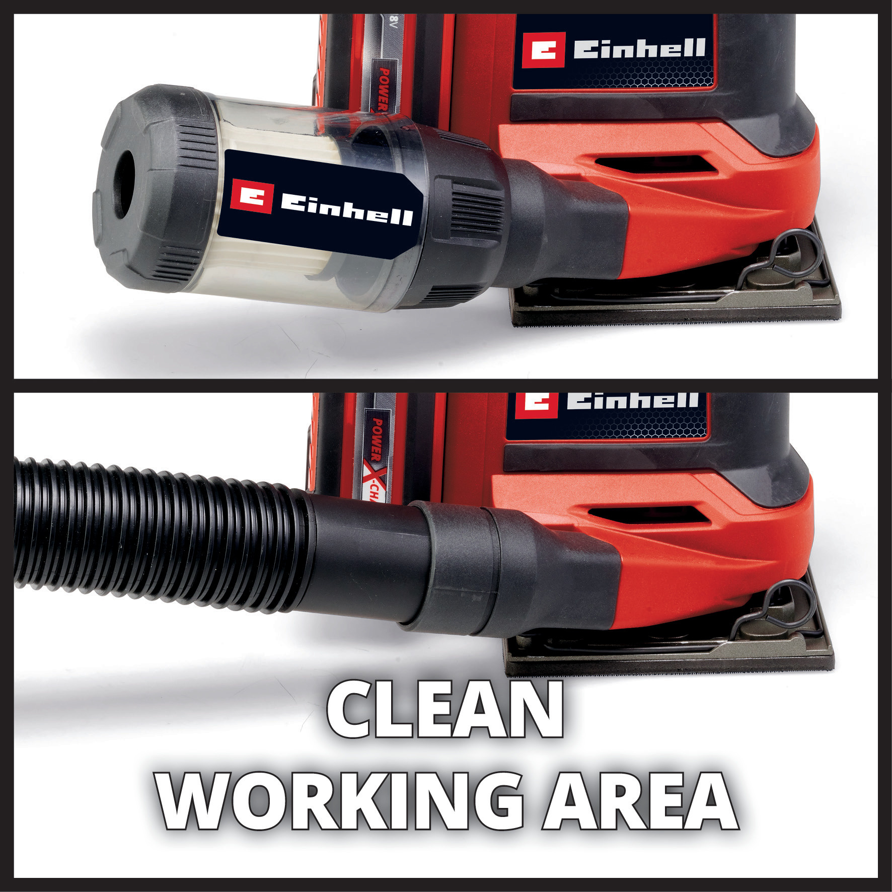 Einhell TE-OS 18/113 3X Li Solo - Accu Multischuurmachine - 101x113 mm - 150x150x100 mm - 130x80 mm - Power X-Change - Detailed view of the product