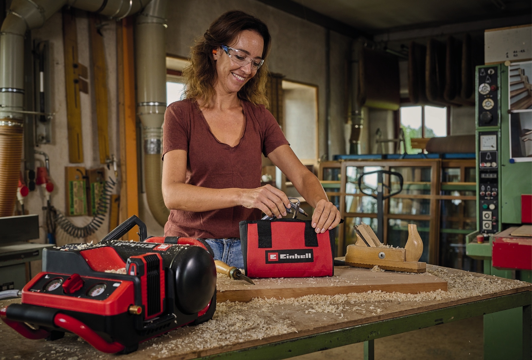 Einhell Persluchtset - 10-delig - in luxe opbergtas thumbnail 5