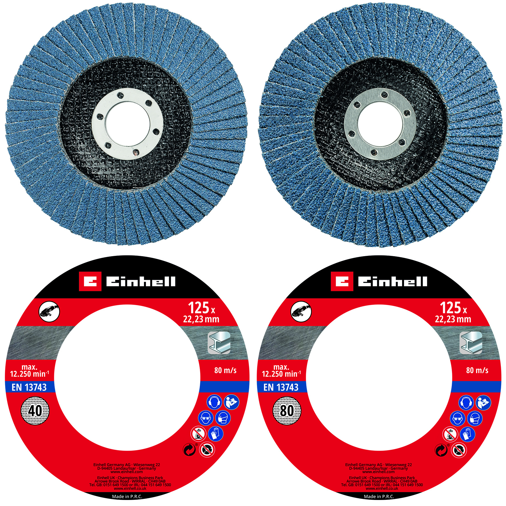 Einhell Lamellenschijvenset - 2-delig -Ø125x22 mm - Cut-Fix - Detailed view of the product